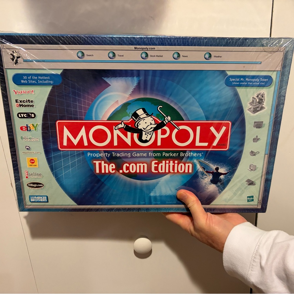 Monopoly The .com Edition Board Game - Blue by Parker Brothers. Never opened.
